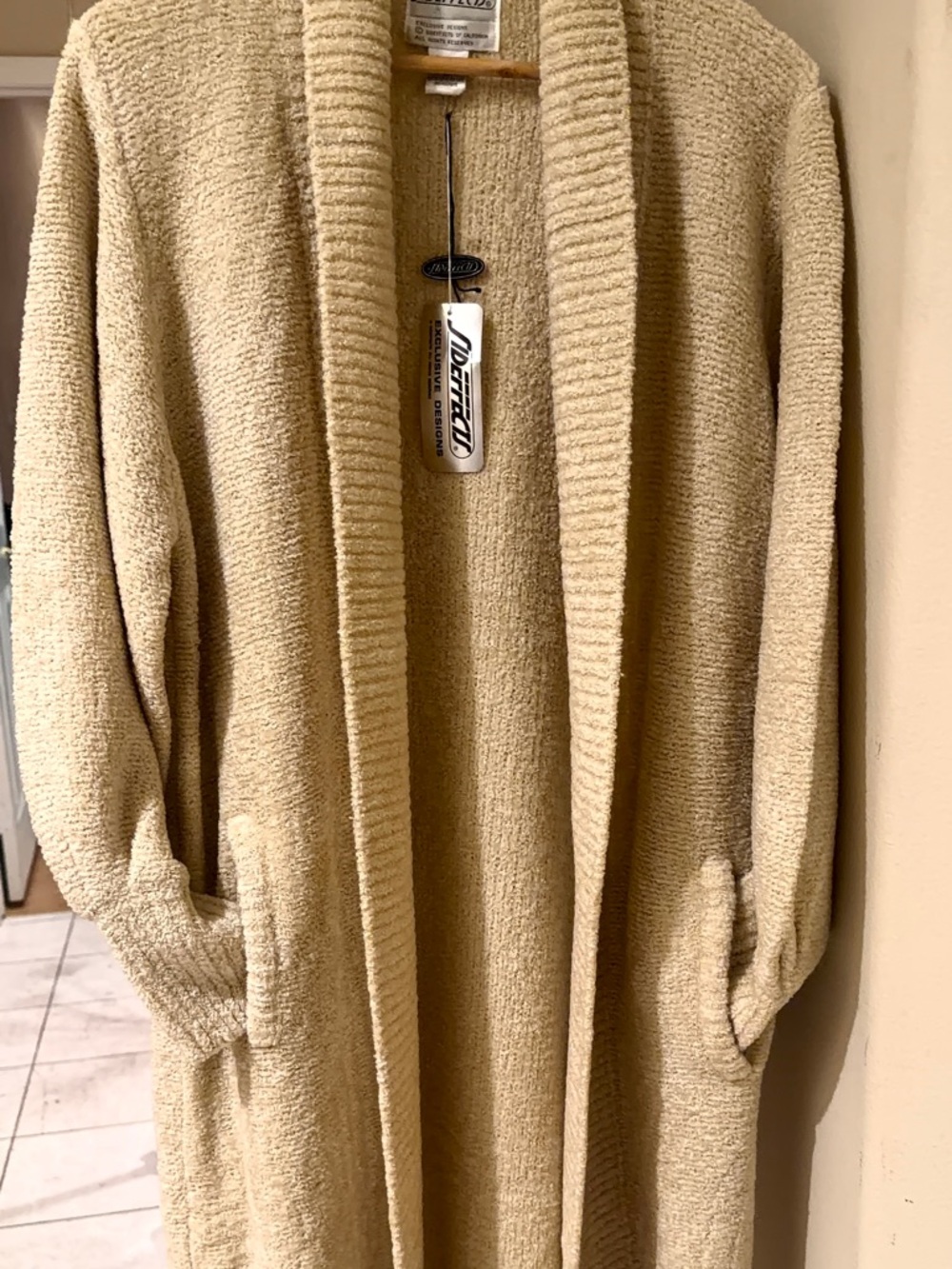 NWT Women’s Soft Knit Shawl Collar Cardigan Sweater - Cream